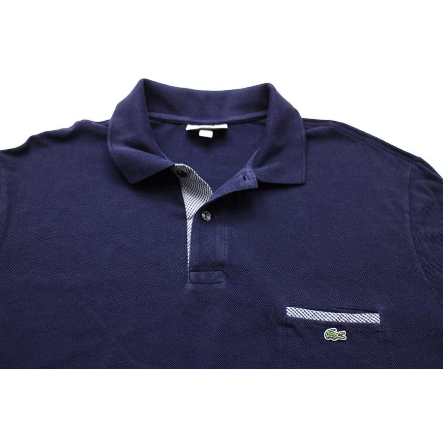 LACOSTE（ラコステ） ワンポイント ポケット付き コットン 鹿の子 長袖
