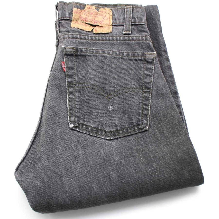 【美品】80s Levi's 505 USA製 先染めブラック Levi's（リーバイス） 80s USA製 505 ダメージ 先染め ブラック デニム