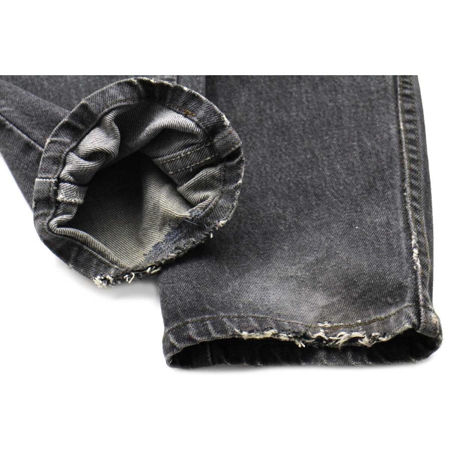 Levi's（リーバイス） 80s USA製 505 ダメージ 先染め ブラック デニム