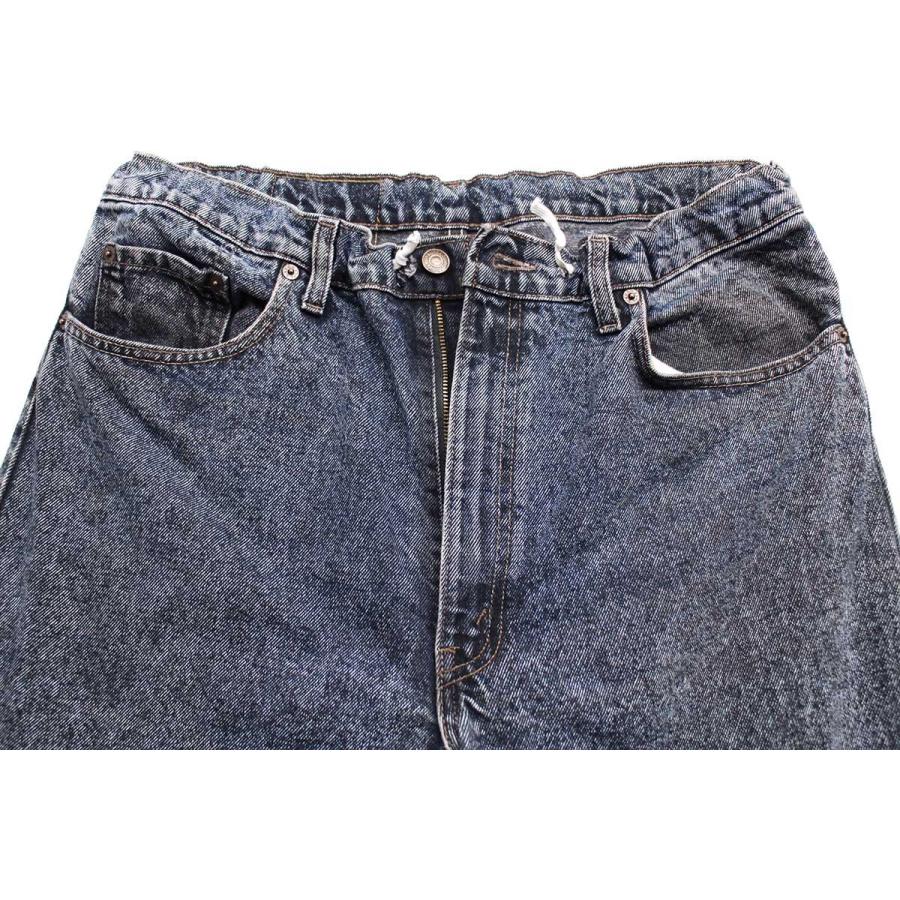 90s USA製 Levi'sリーバイス 550 ケミカルウォッシュ カラーデニムパンツ カスタム 紺 w38 L34★SDP2551 アシッド ビンテージ ジーンズ｜sixpacjoe｜04