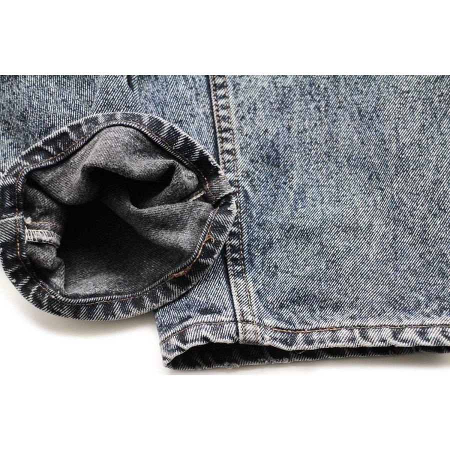 90s USA製 Levi'sリーバイス 550 ケミカルウォッシュ カラーデニムパンツ カスタム 紺 w38 L34★SDP2551 アシッド ビンテージ ジーンズ｜sixpacjoe｜09