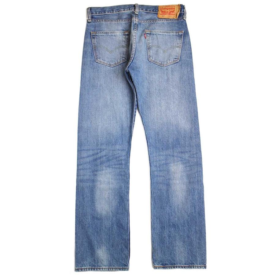 Levi'sリーバイス 501 USED加工 デニムパンツ w30 L30★SDP2702 ジーンズ ストレート ヒゲ ハチノス 縦落ち 66 前期 シングル ユーズド｜sixpacjoe｜03