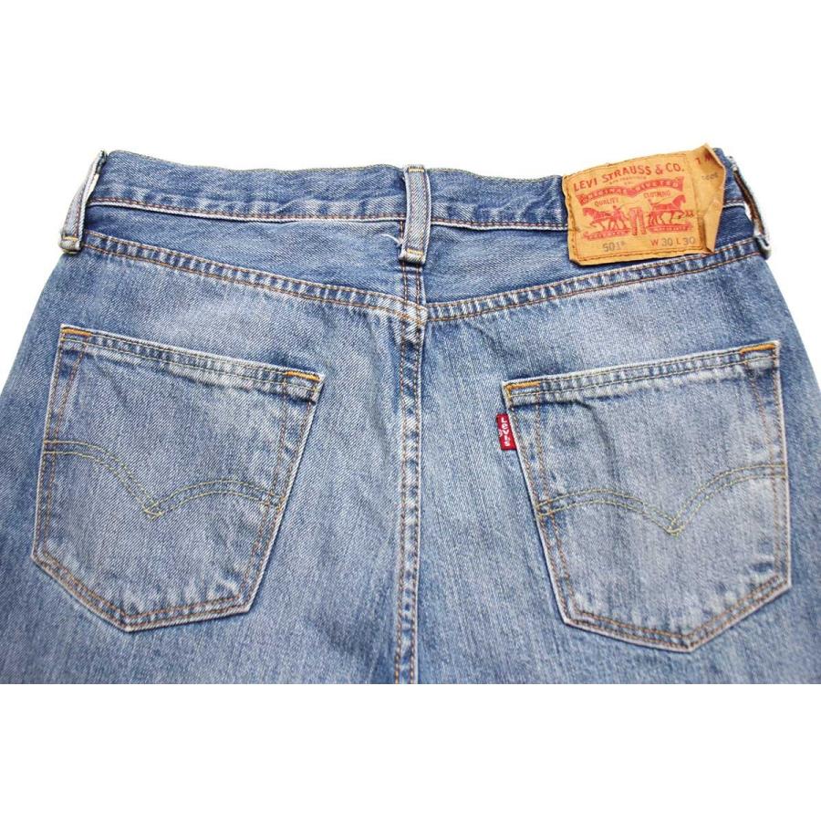 Levi'sリーバイス 501 USED加工 デニムパンツ w30 L30★SDP2702 ジーンズ ストレート ヒゲ ハチノス 縦落ち 66 前期 シングル ユーズド｜sixpacjoe｜05