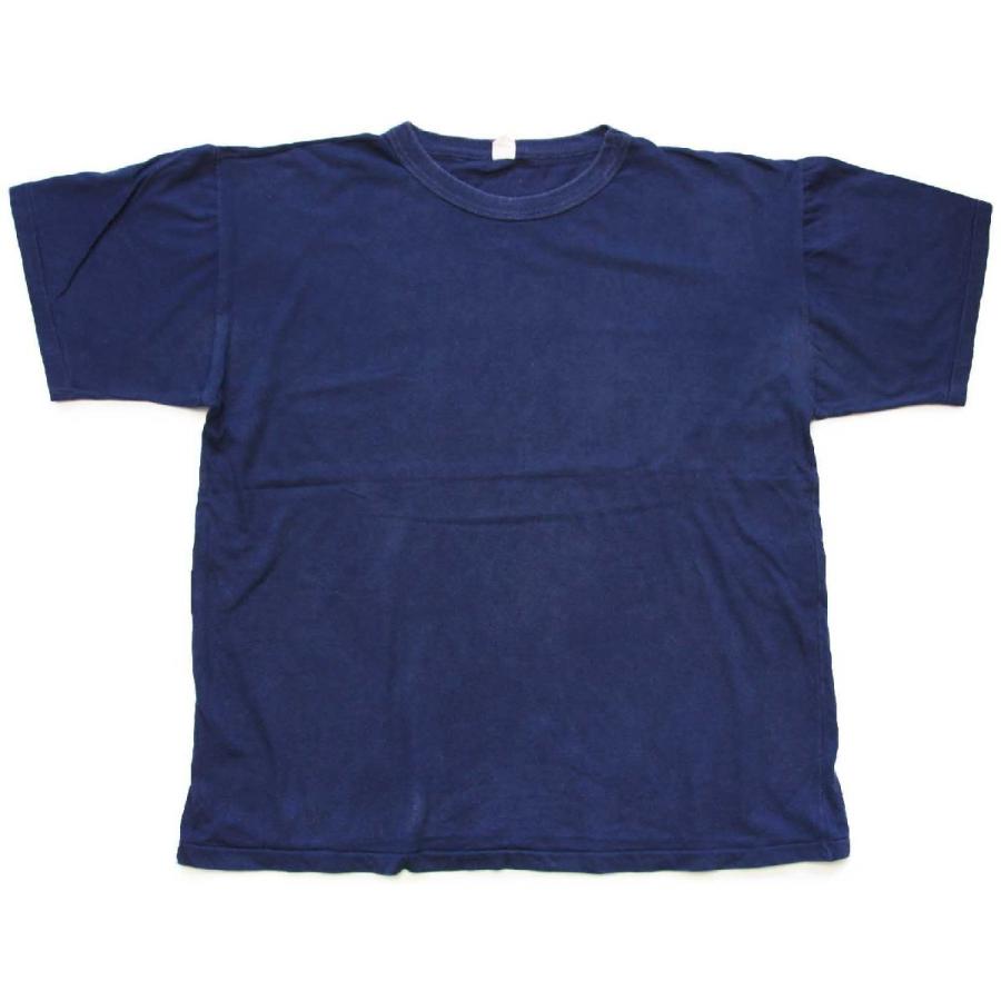 90s vintage PURE STAFF 茄子紺 無地 tee フェード 90s カナダ製 UNKNOWN 無地 Tシャツ 紺☆オールド ビンテージ フェード