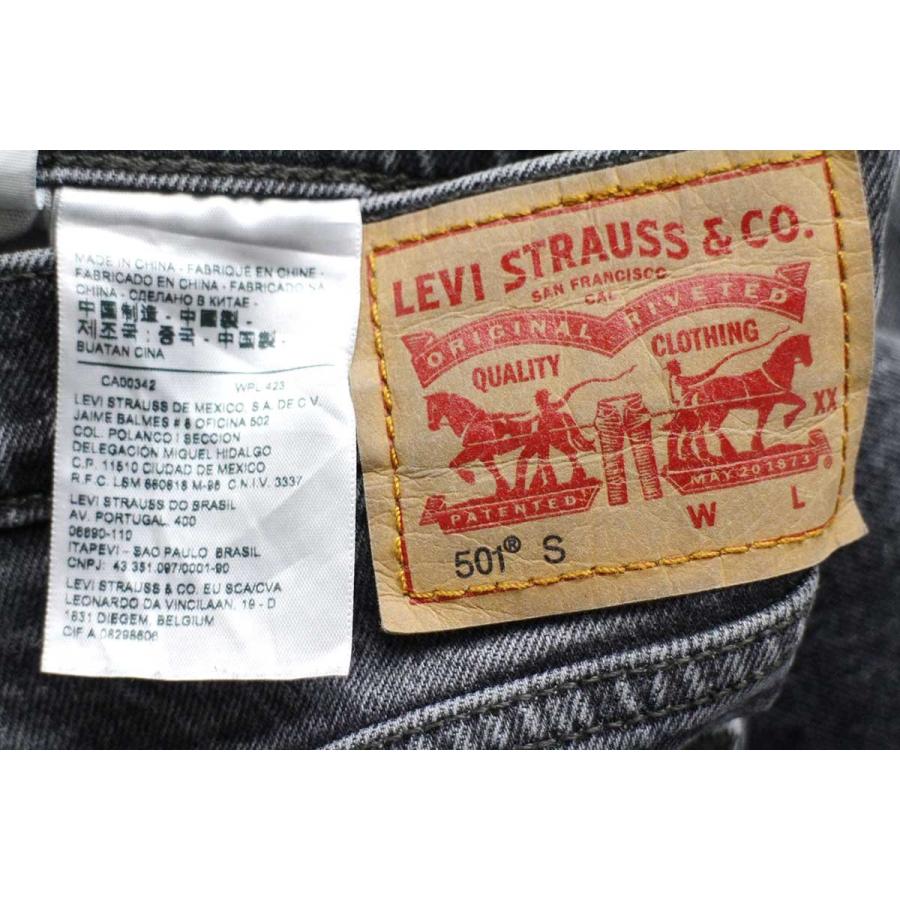 Levi's（リーバイス） 501 S カットオフ ストレッチ 先染め ブラック