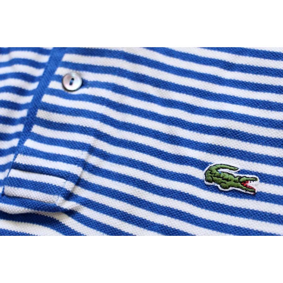 70's フランス製 CHEMISE LACOSTE ボーダー ポロシャツ 70s フランス製 CHEMISE LACOSTE ラコステ ボーダー コットン 鹿の子