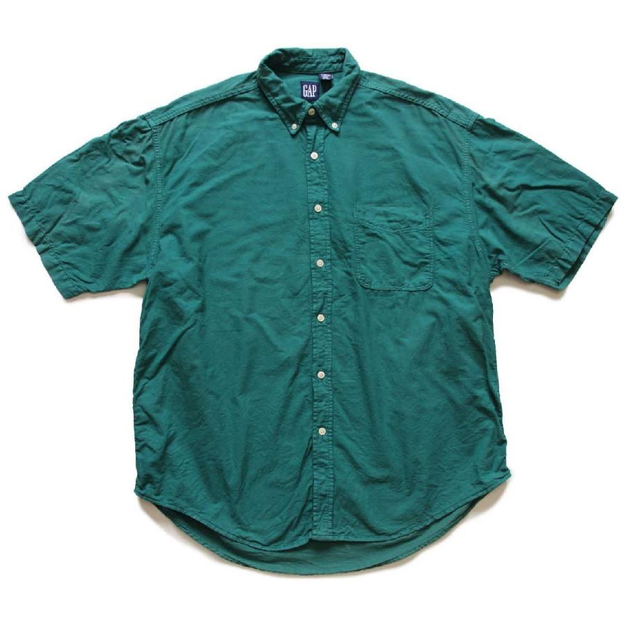 GAP（ギャップ） 90s USA製 無地 ボタンダウン 半袖 オックスフォード