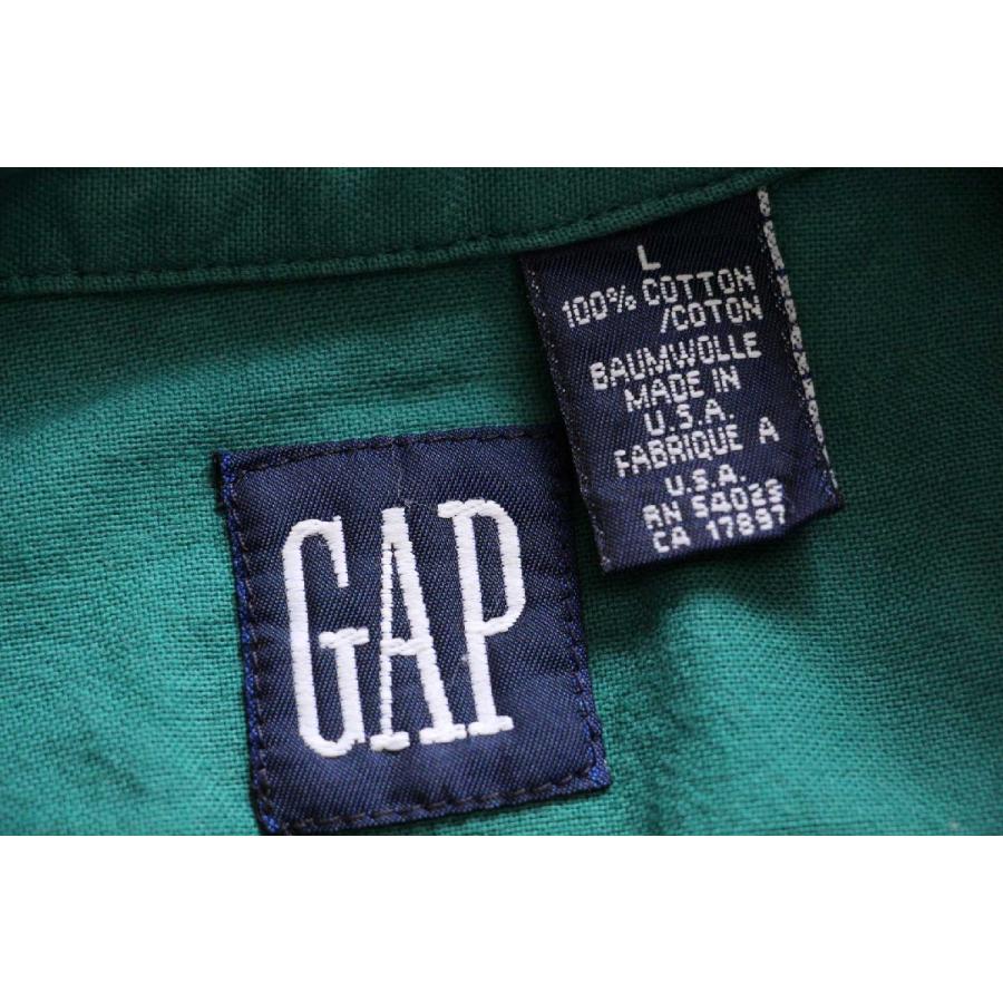 GAP（ギャップ） 90s USA製 無地 ボタンダウン 半袖 オックスフォード