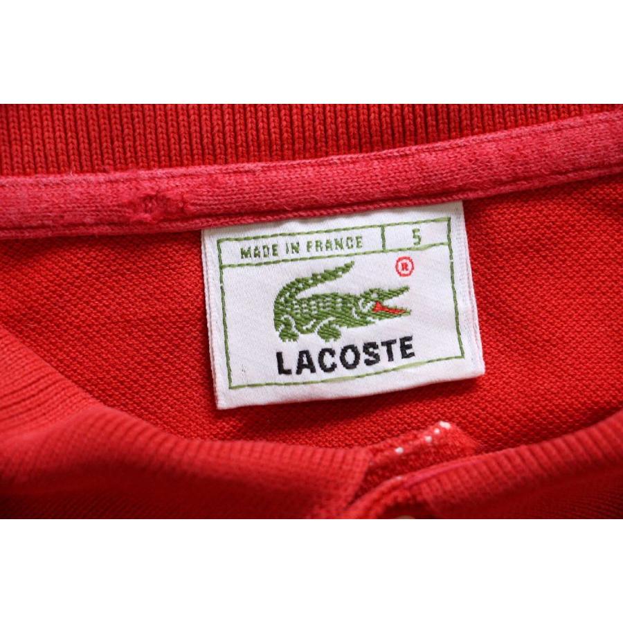 希少 70s 80s フランス製 ラコステ 鹿の子 ターコイズ ポロシャツ 6 70s フランス製 CHEMISE LACOSTEラコステ ワンポイント ポケット付き