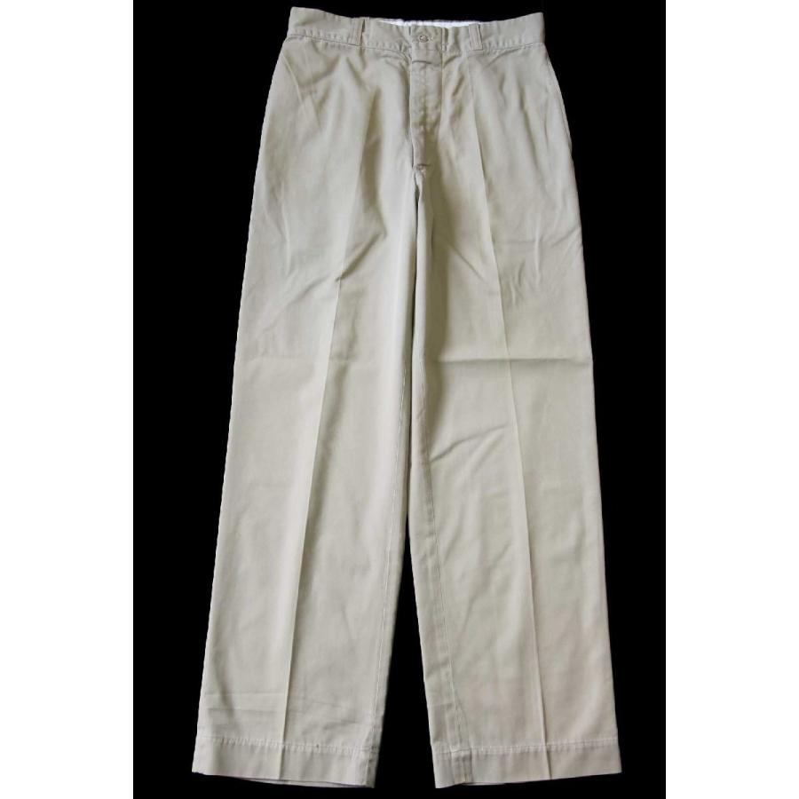 60s 米軍 U.S.ARMY コットン×ポリエステル ツイル チノパン タン w32