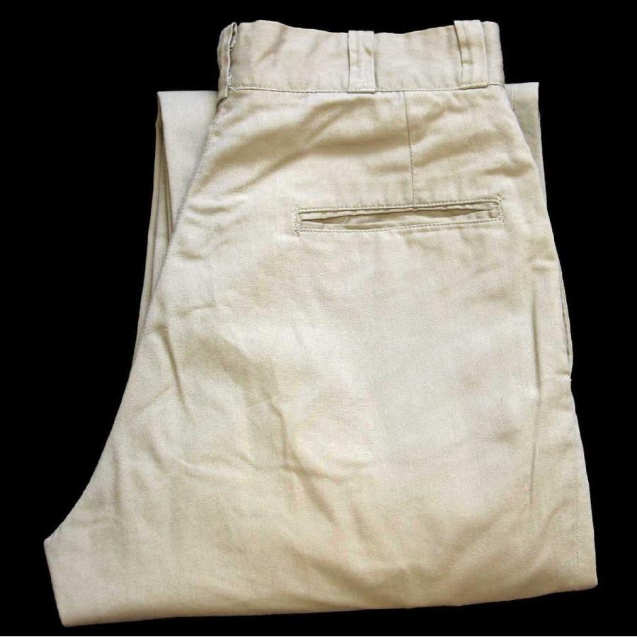 70s 米軍 U.S.ARMY コットン×ポリエステル ツイル チノパン タン w28