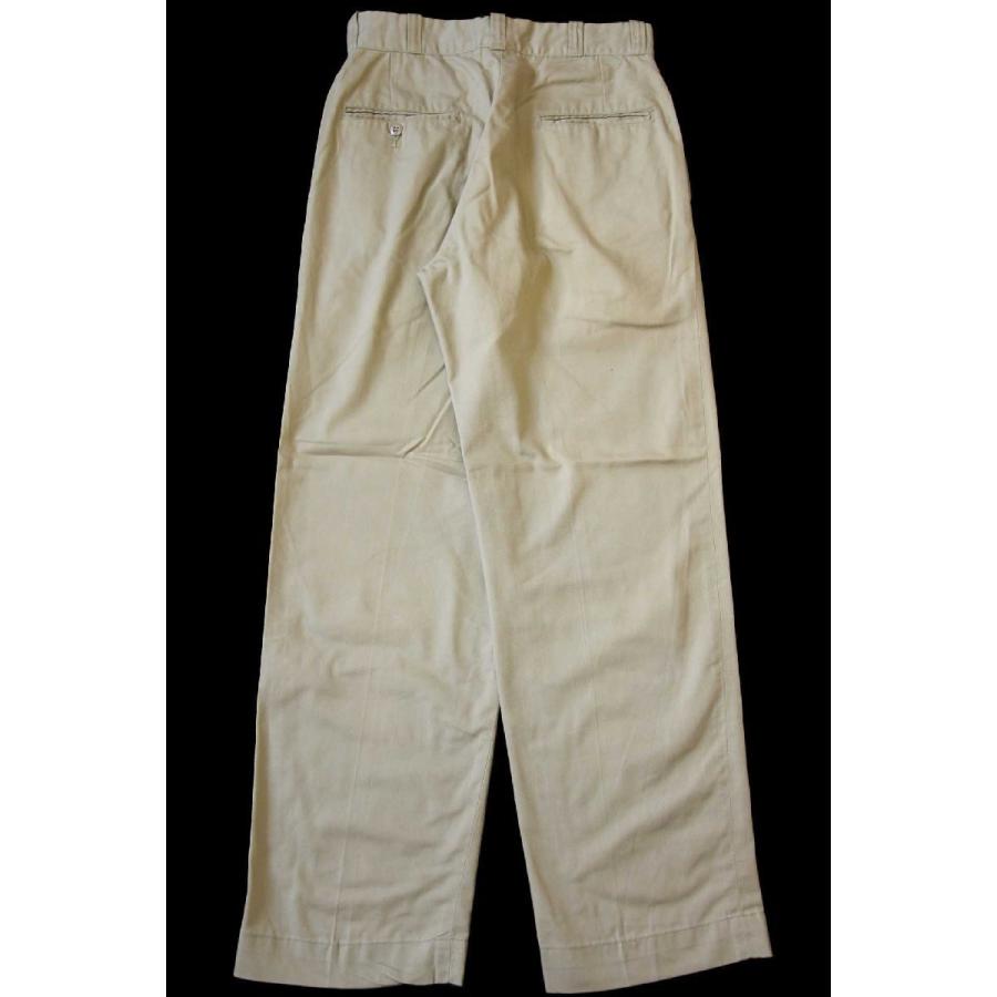 70s 米軍 U.S.ARMY コットン×ポリエステル ツイル チノパン タン w28