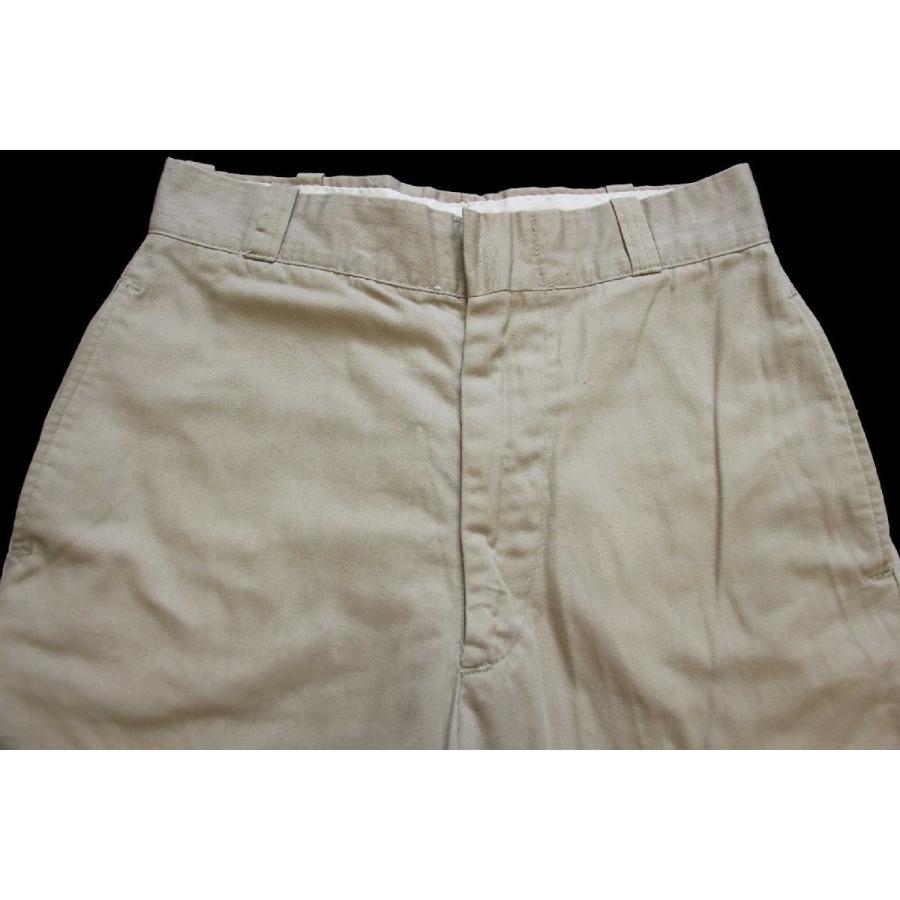 70s 米軍 U.S.ARMY コットン×ポリエステル ツイル チノパン タン w28