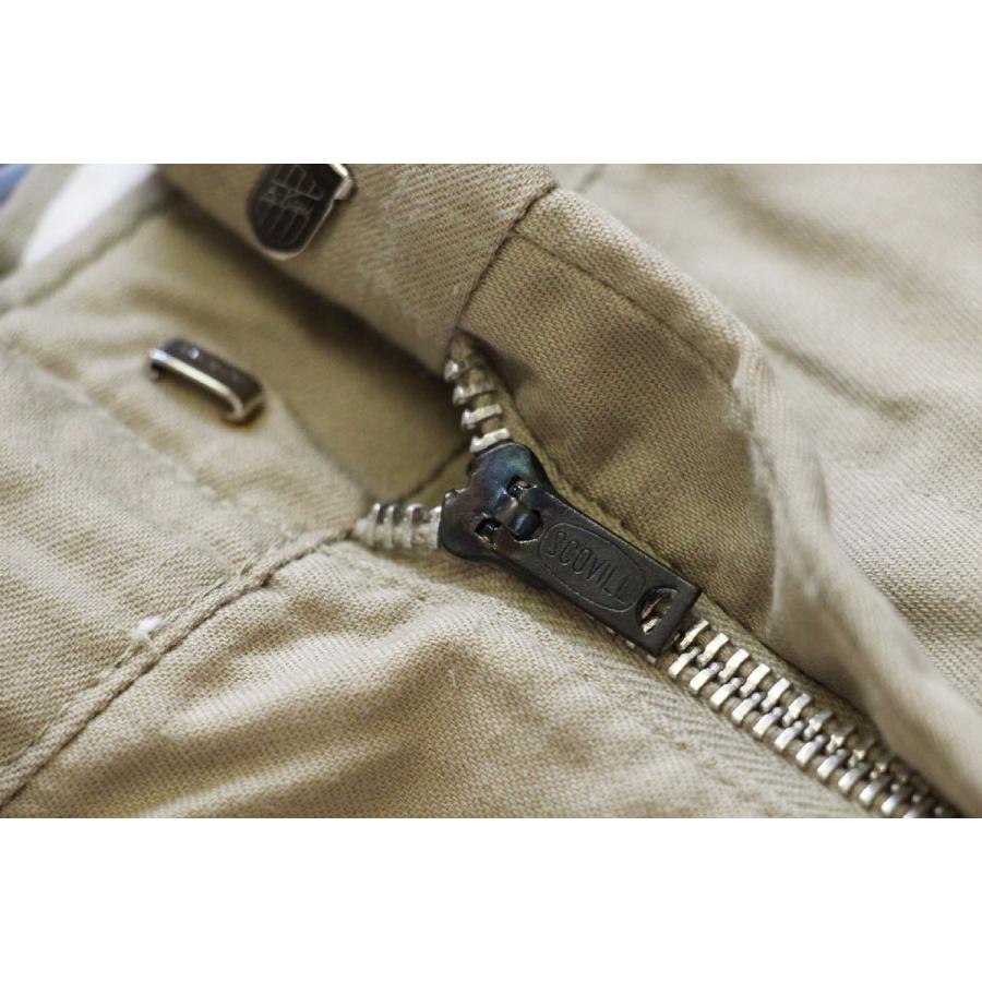 70s 米軍 U.S.ARMY コットン×ポリエステル ツイル チノパン タン w28