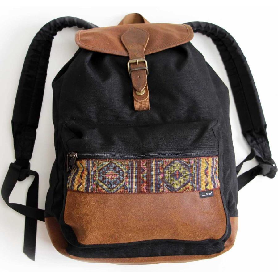 90s USA製 L.L.Bean チロリアンテープ ボトムレザー ナイロン