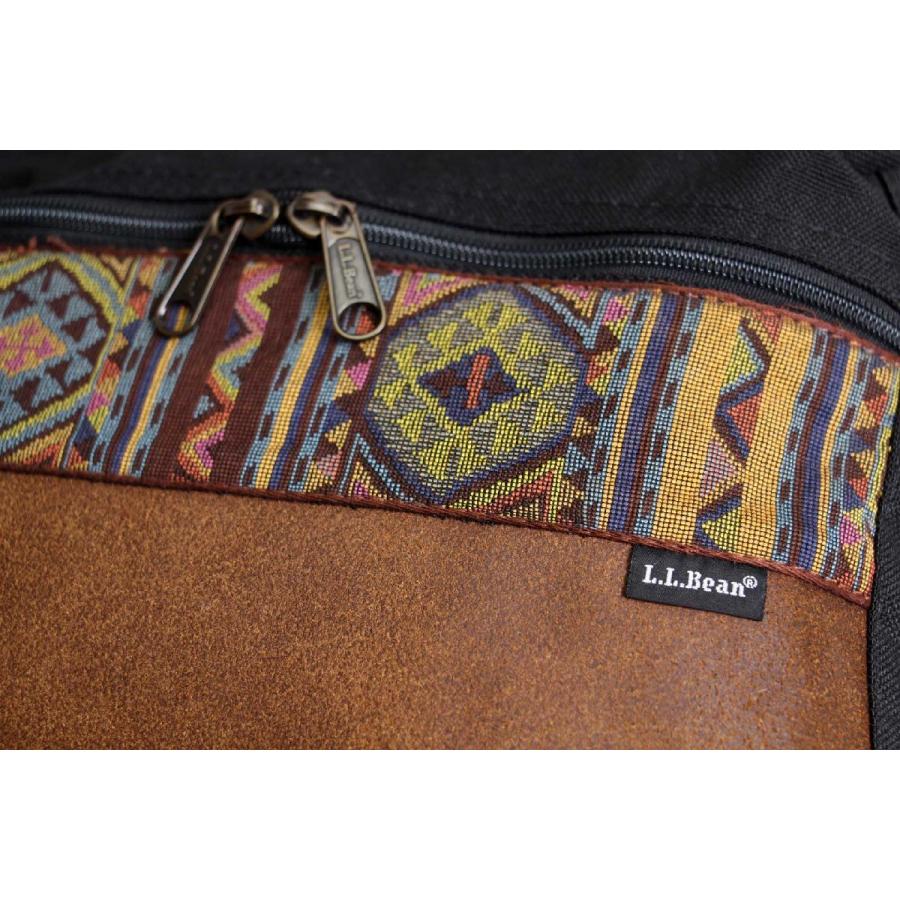 90s USA製 L.L.Bean チロリアンテープ ボトムレザー ナイロン