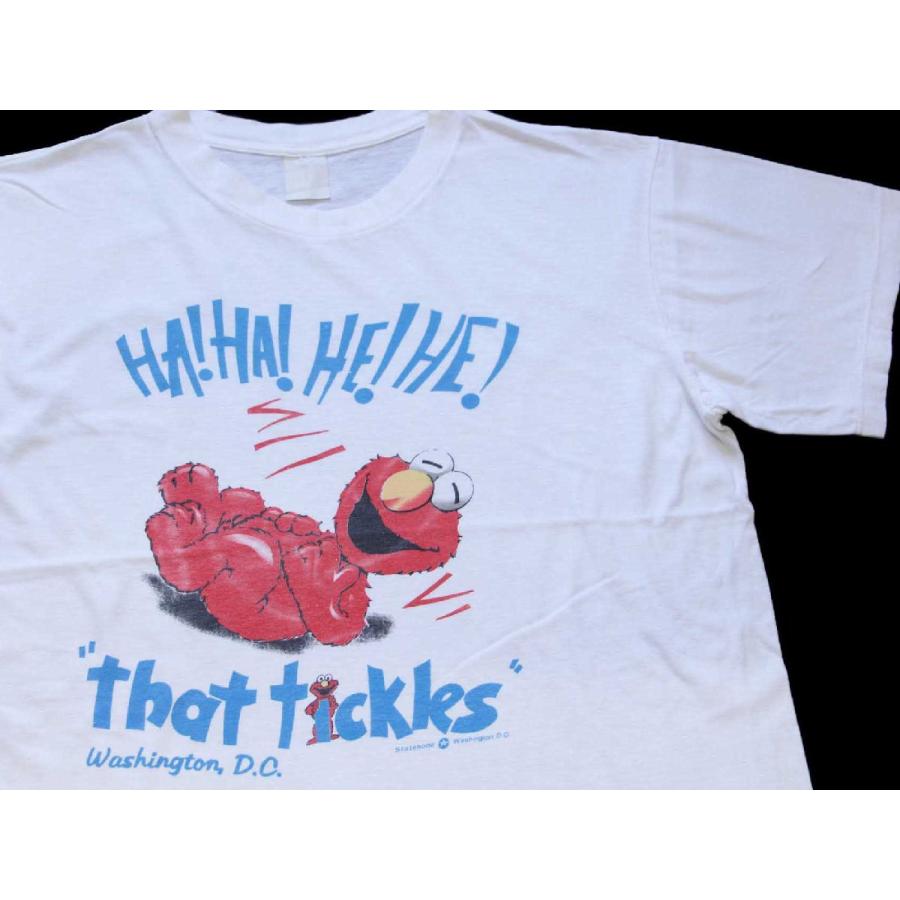 90s HA!HA!HE!HE! that tickles エルモ コットンTシャツ 白☆オールド 
