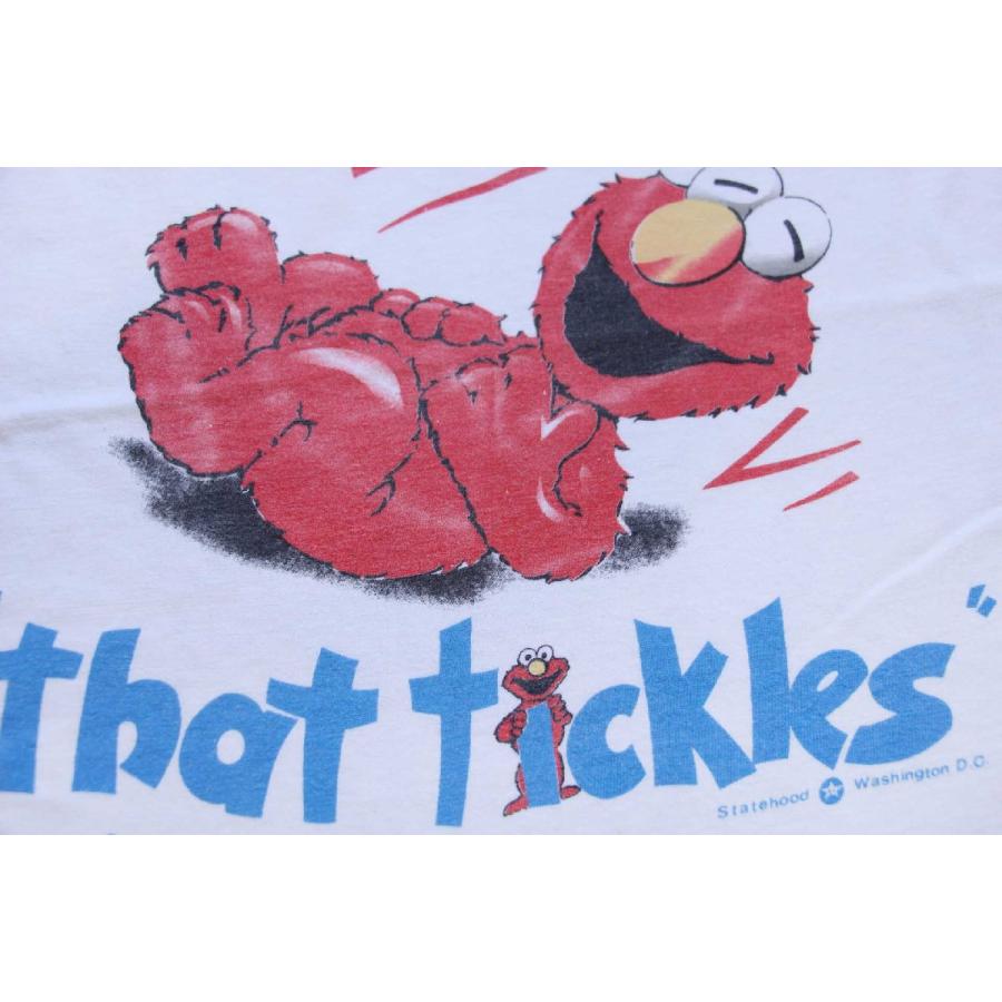 90s HA!HA!HE!HE! that tickles エルモ コットンTシャツ 白☆オールド 