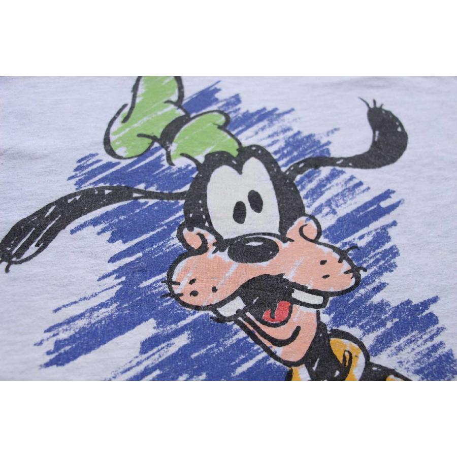 90s USA製 Hanes Disneyディズニー グーフィー アート コットンTシャツ