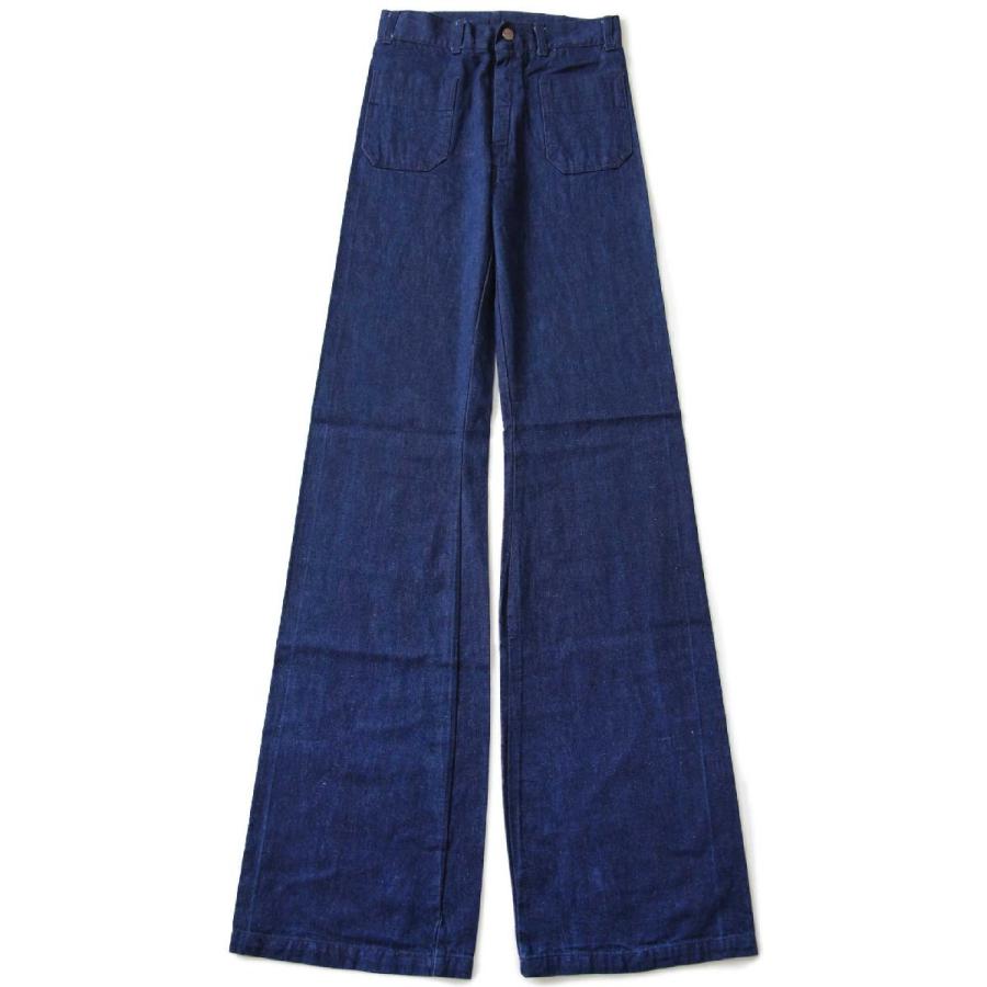 デッドストック☆70s USA製 SISLEY フレア インディゴ デニム セーラー