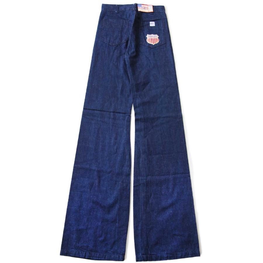 デッドストック☆70s USA製 SISLEY フレア インディゴ デニム セーラー 
