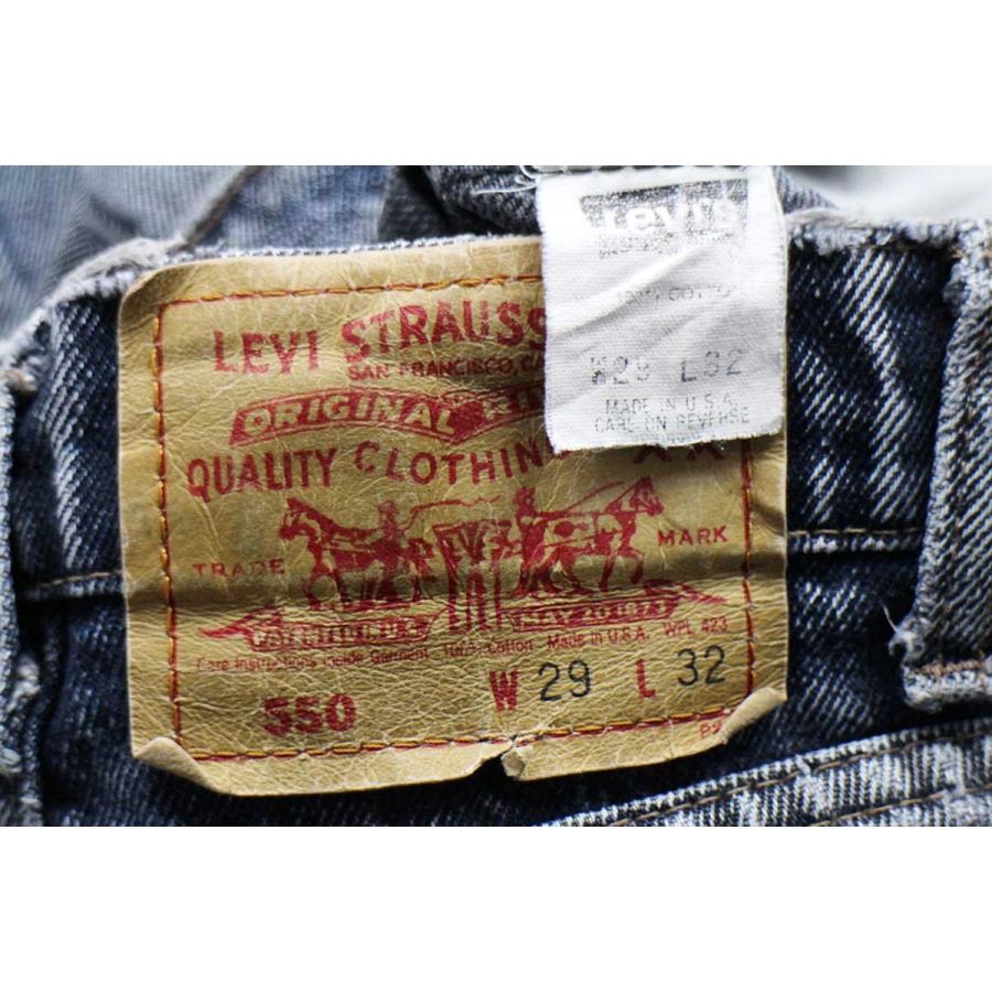 Levi's 90s USA製 Levi'sリーバイス 550 リペア ケミカル Levi's 90s USA製 Levi'sリーバイス 550 リペア ケミカル