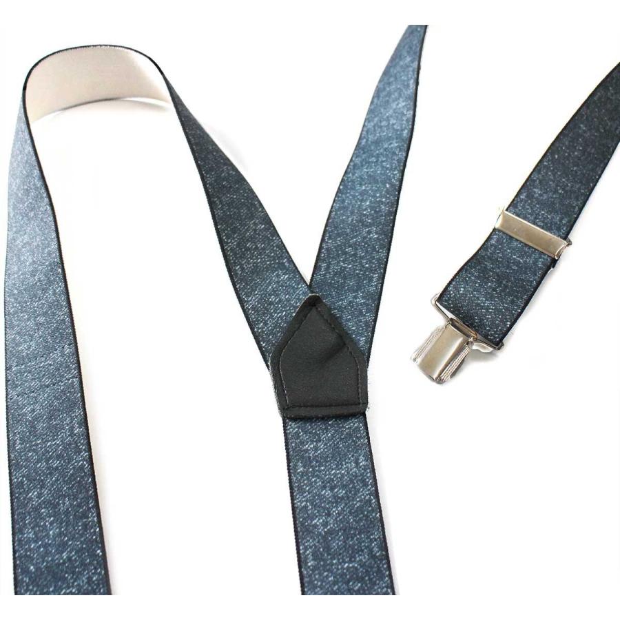 Unknown クラシック レザー×キャンバス ブレイシーズ サスペンダー