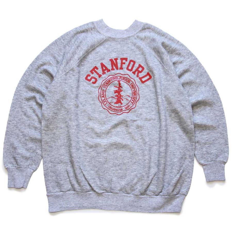 80s USA製 STANFORD スウェット 杢グレー XL☆ビンテージ オールド 