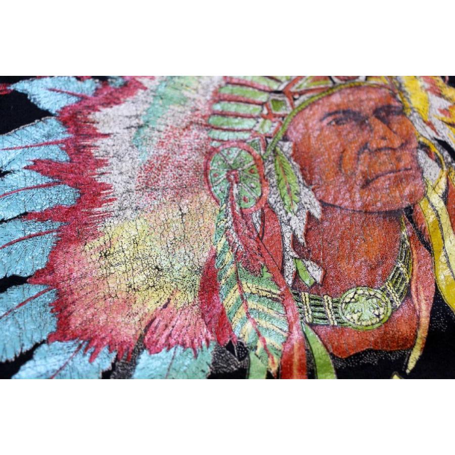 80s USA製 Cherokee NORTH CAROLINA インディアンヘッド スウェット 黒 