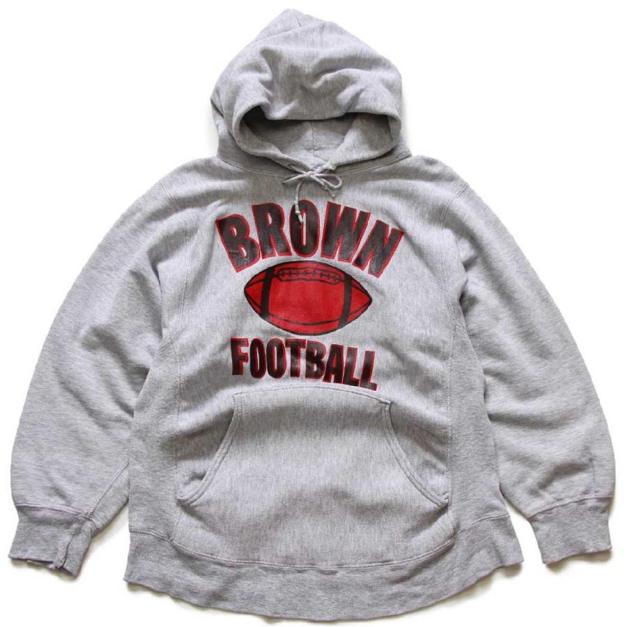 80s USA製 SOFFE BROWN FOOTBALL アメフト リバースウィーブ 