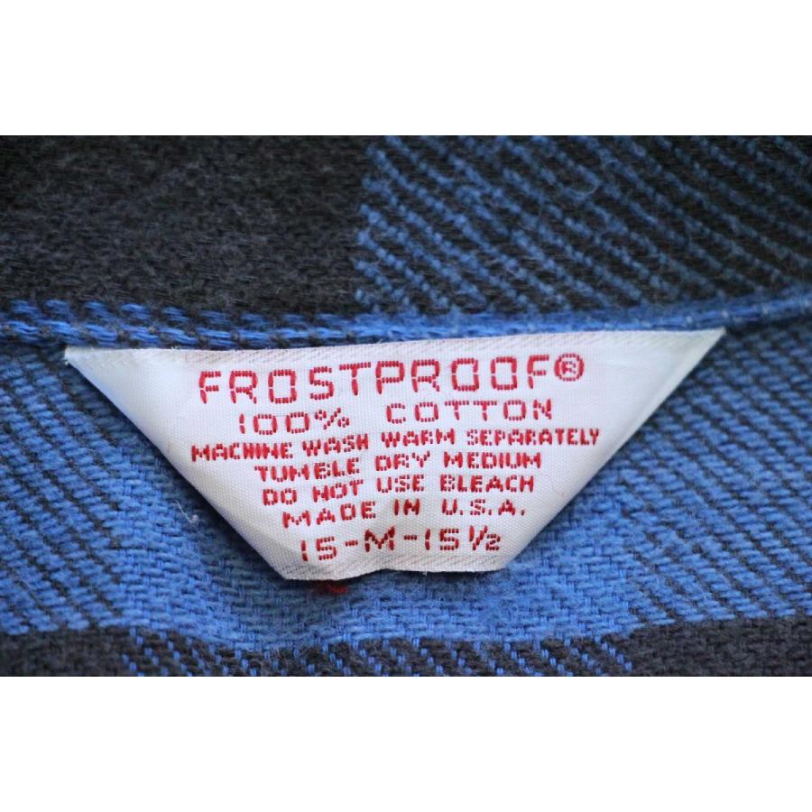 80s USA製 FROSTPROOF バッファローチェック コットン フランネル 