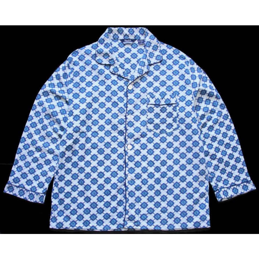 デッドストック☆80s VanCort 総柄 プリントネル オープンカラー デッドストック☆80s VanCort 総柄 プリントネル オープンカラー