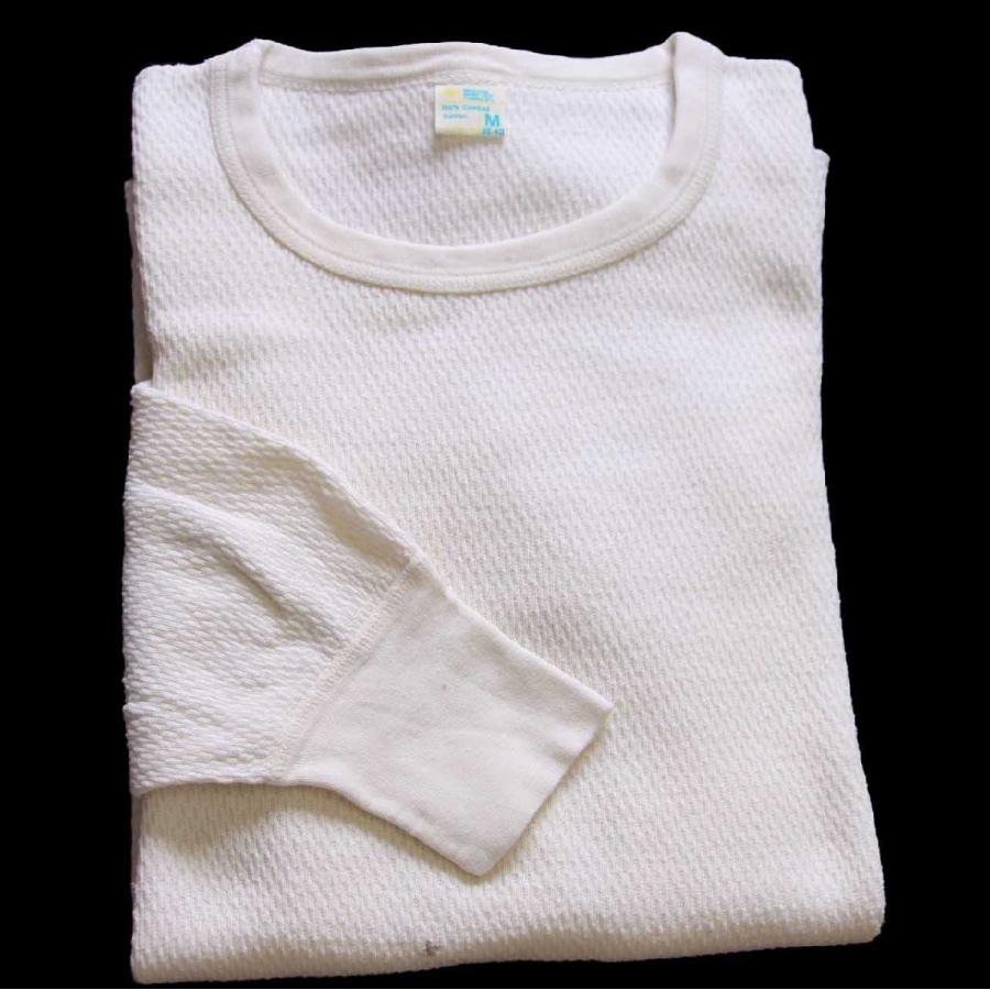 70s JCPenney コットン サーマルシャツ ナチュラル M☆ビンテージ