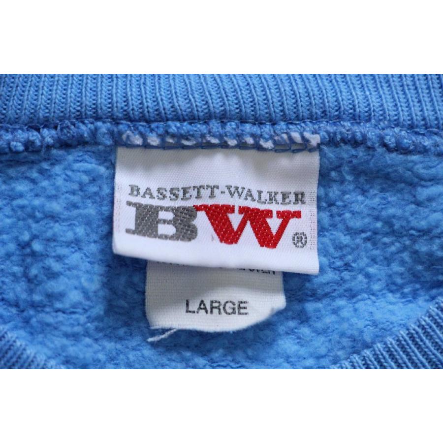 80s USA製 BW BASSETT-WALKER 無地 半袖スウェット 水色 L 80s USA製 BW BASSETT-WALKER 無地 半袖スウェット 水色 L