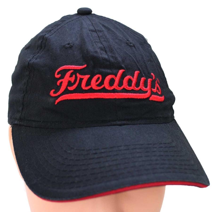 Freddy's 刺繍 コットンキャップ 黒☆企業 ハンバーガー ユニフォーム