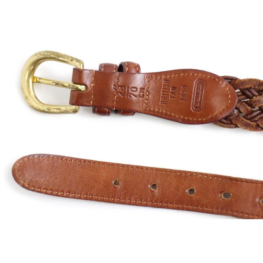 COACH COACHコーチ 編み込み レザーベルト BRITISH TAN 28/70CM COACH COACHコーチ 編み込み レザーベルト BRITISH TAN 28/70CM