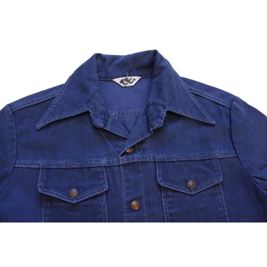 70s MONTGOMERY WARD コットンツイル シャツジャケット 紺 70s MONTGOMERY WARD コットンツイル シャツジャケット 紺
