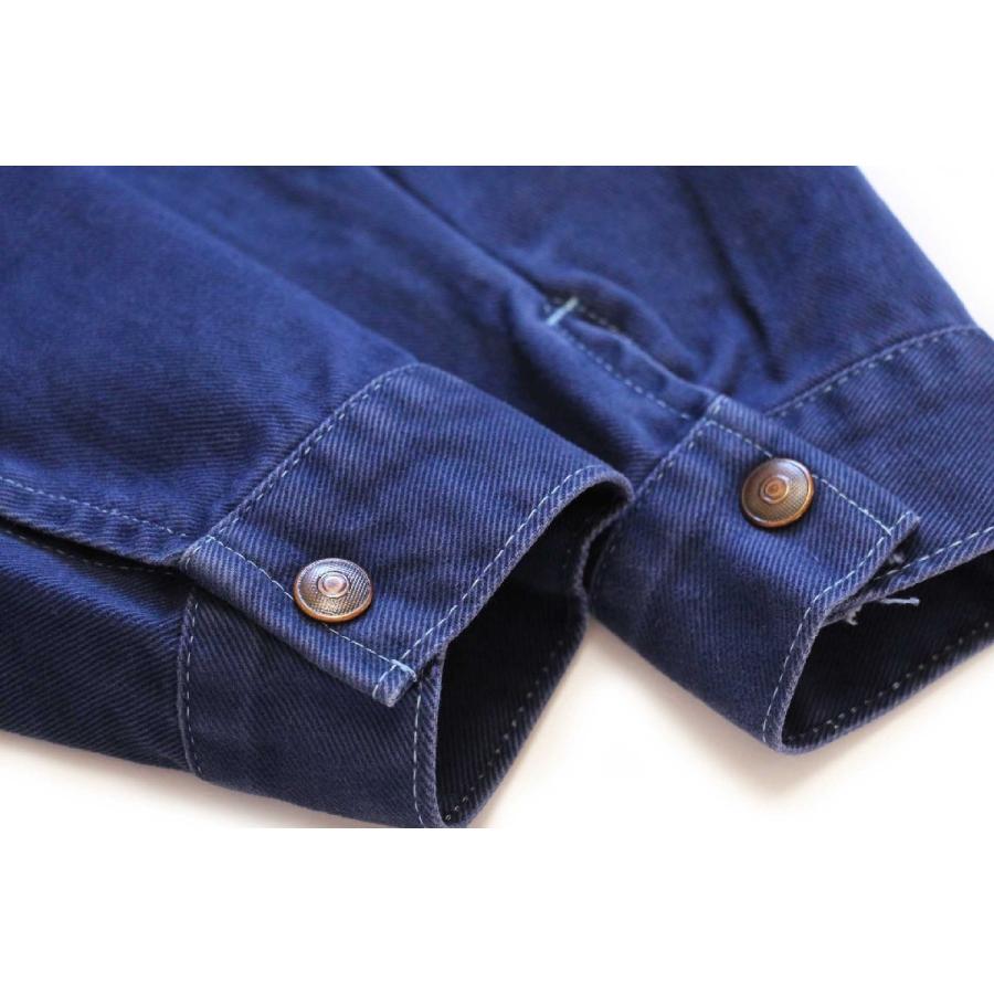 70s MONTGOMERY WARD コットンツイル シャツジャケット 紺 70s MONTGOMERY WARD コットンツイル シャツジャケット 紺