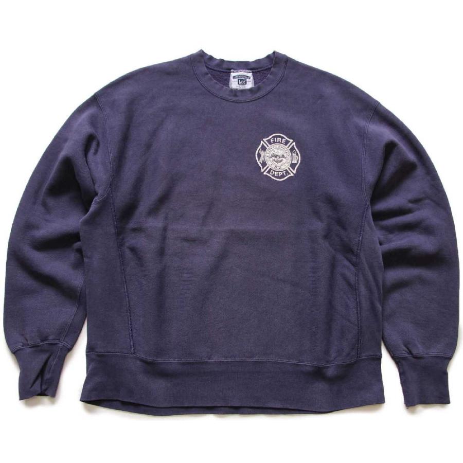 90s Leeリー FIRE DEPT. ENGLEWOOD 両面ひび割れプリント リバース 