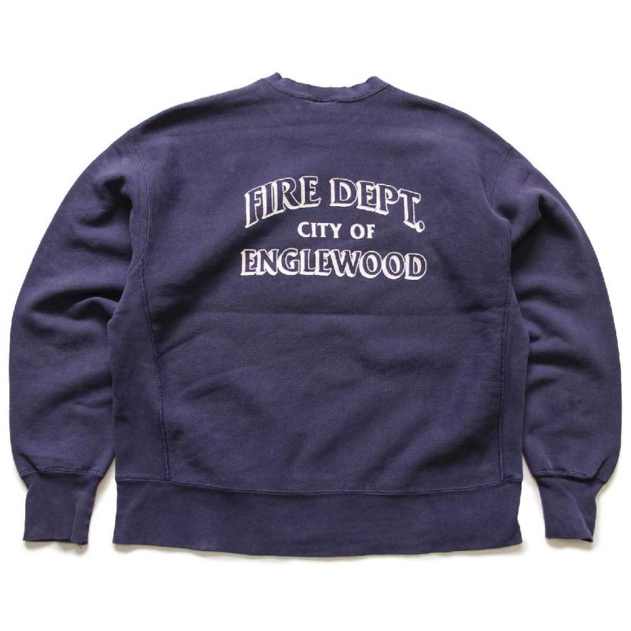 90s Leeリー FIRE DEPT. ENGLEWOOD 両面ひび割れプリント リバース 