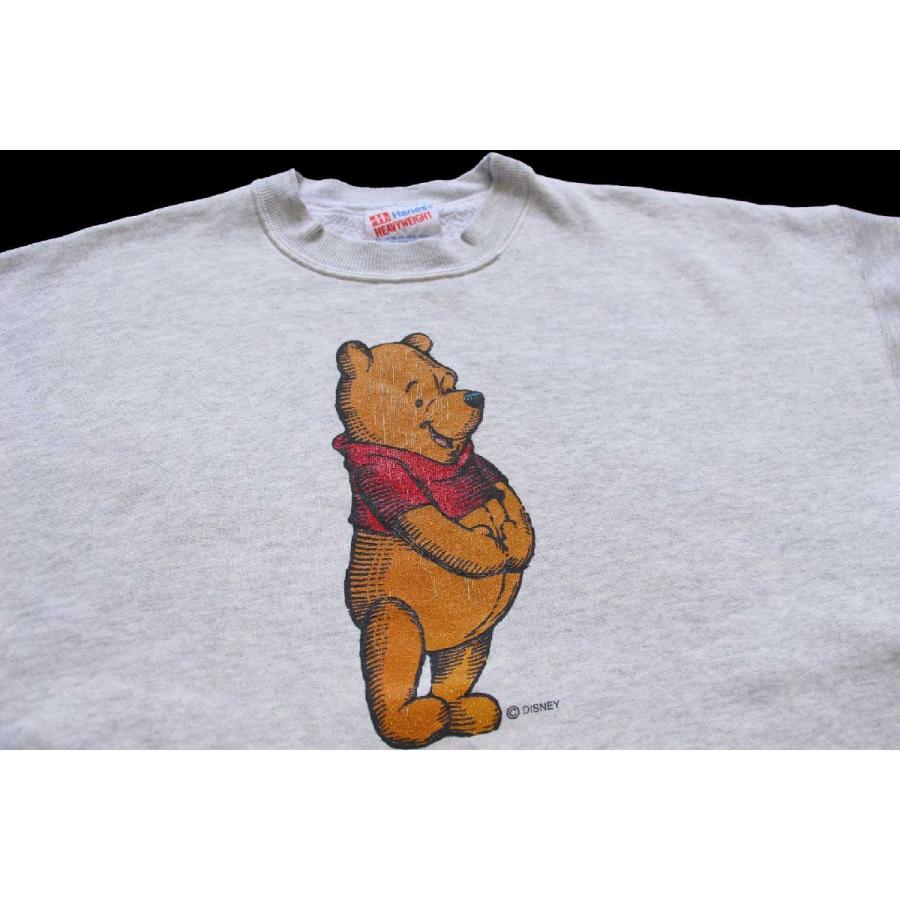 90s USA製 Hanes Disneyディズニー クマのプーさん スウェット 杢 