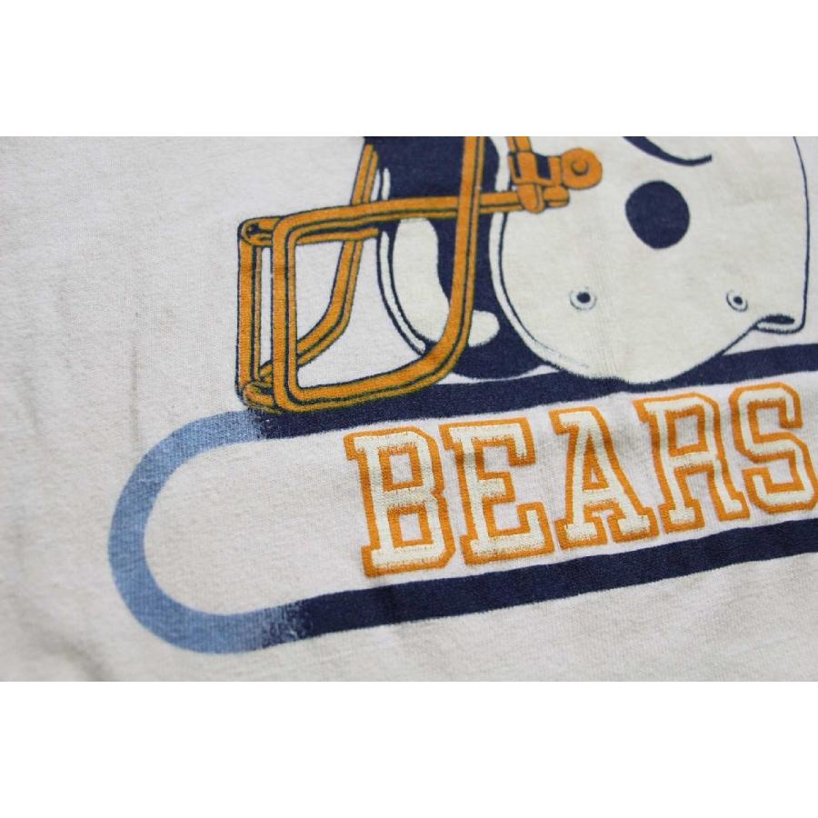 80s USA製 UNC BEARS アメフト Vネック コットン フットボールTシャツ 