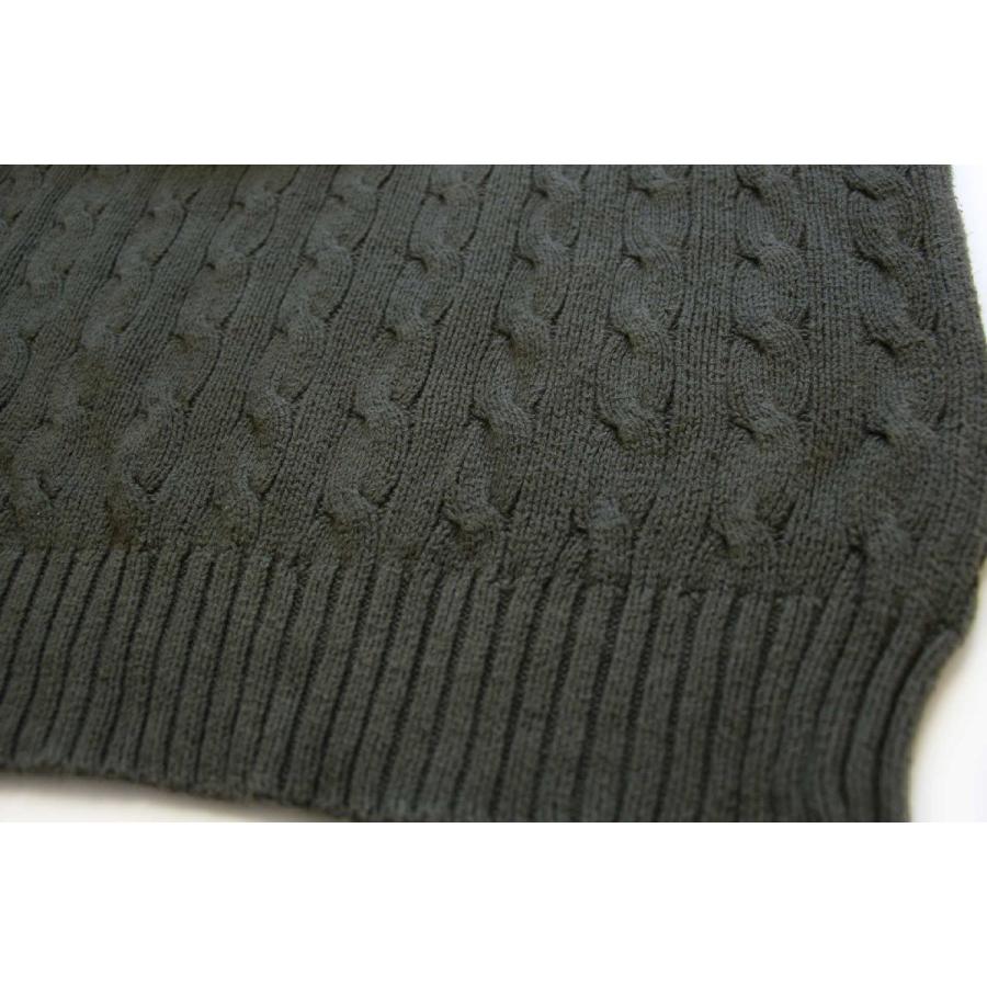 古着 00's ラルフローレン コットン ニット ピマコットン 00s ポロ ラルフローレン ワンポイント ケーブル編み ピマ コットン