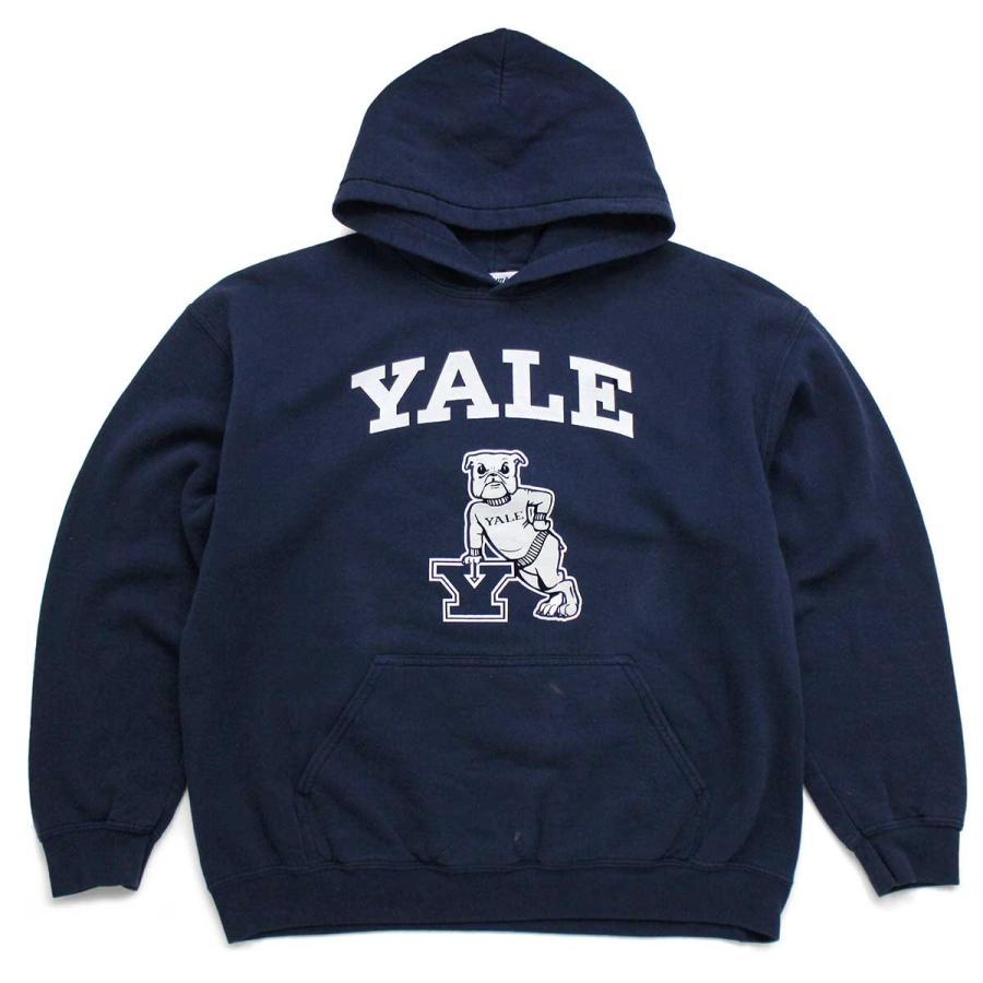 00s YALE ハンサム ダン ブルドッグ スウェットパーカー 紺 L