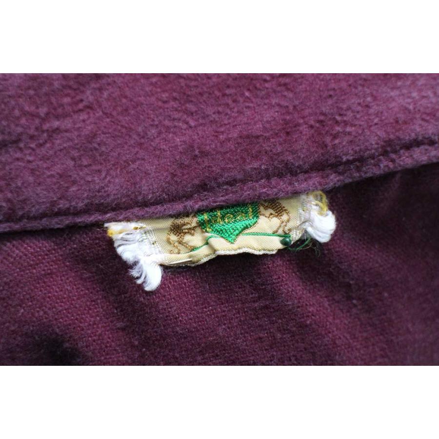 70s Ideal 無地 片ポケ コットン シャモアクロスシャツ 紫 70s Ideal 無地 片ポケ コットン シャモアクロスシャツ 紫