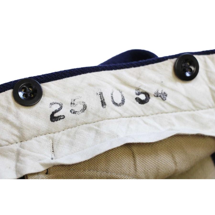 40s UNKNOWN シンチバック サイドライン スラックス ウールパンツ 紺 w32★ビンテージ トラウザーズ ドレス バックルバック 40s UNKNOWN シンチバック サイドライン スラックス ウールパンツ 紺