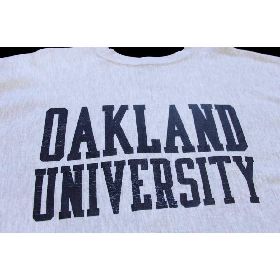 Champion 90s USA製 MV SPORT OAKLAND UNIVERSITY ひび割れ Champion 90s USA製 MV SPORT OAKLAND UNIVERSITY ひび割れ