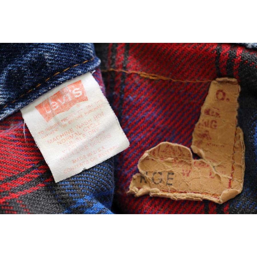 Levi's 80s USA製 Levi'sリーバイス 57529 チェック ネル Levi's 80s USA製 Levi'sリーバイス 57529 チェック ネル