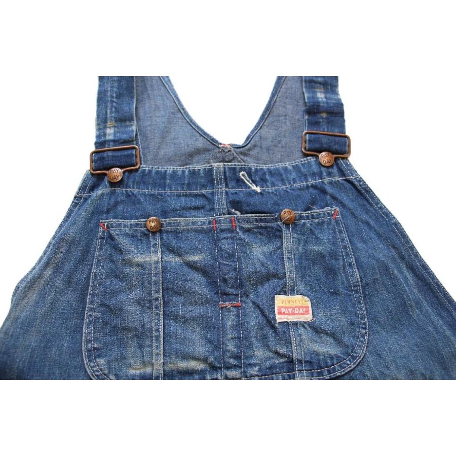 50s USA製 PENNEY'S PAYDAY ダメージ リペア インディゴ デニム 50s USA製 PENNEY'S PAYDAY ダメージ リペア インディゴ デニム
