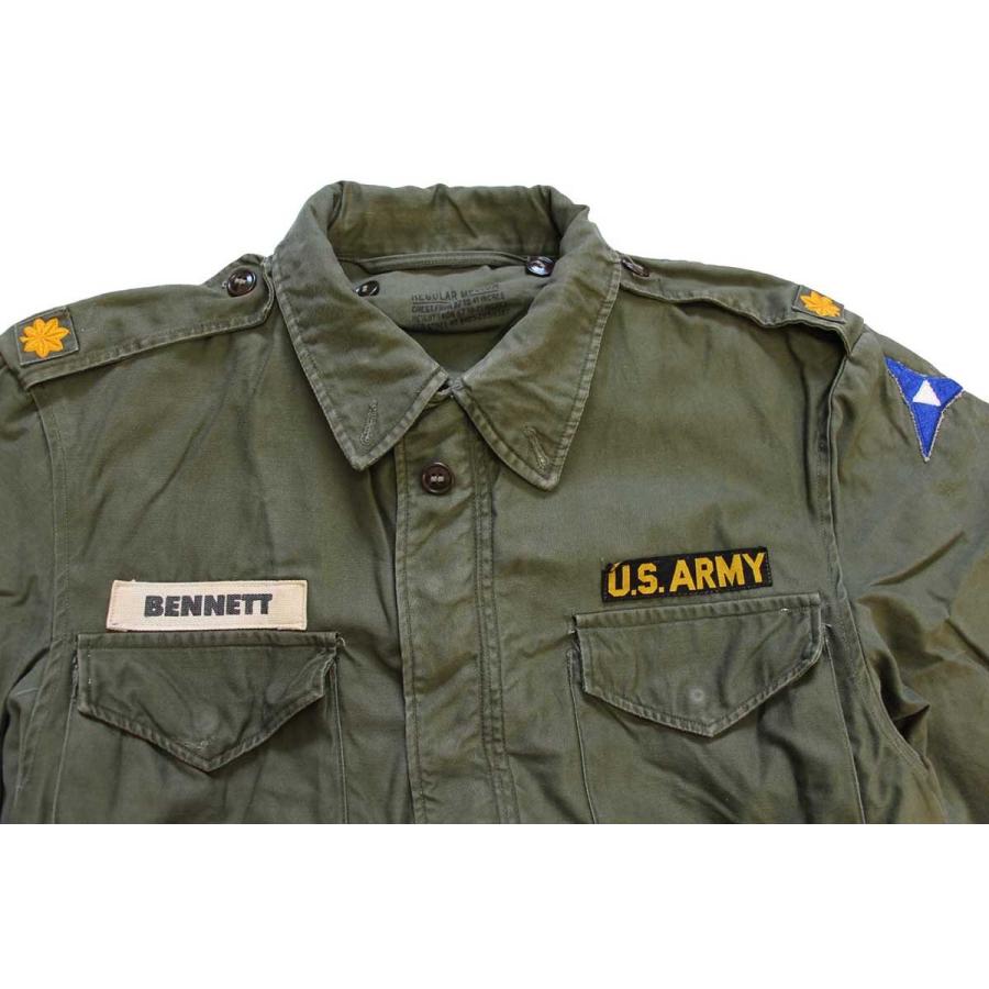 50s 米軍 U.S.ARMY パッチ付き M-51 フィールドジャケット オリーブ 